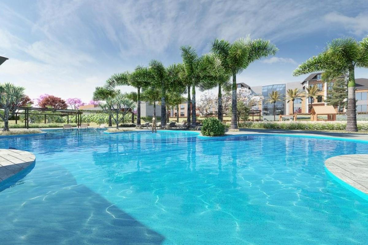 Royal Tulip Holambra Hotel Exterior photo 3D rendering of a swimming pool